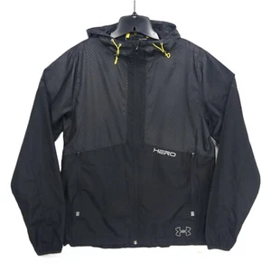 Under Armour Running Men's Black Medium Hero Reflective Hoody Jacket All Seasons - Picture 1 of 15
