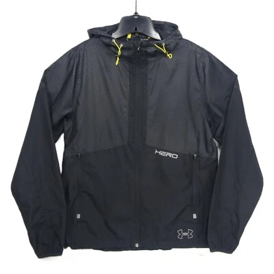 Under Armour Running Men's Black Medium Hero Reflective Hoody Jacket All Seasons - Image 1 of 4