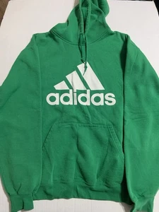Adidas Pullover Sudadera con Capucha Canguro Bolsillo y Diseño de Logo Verde Juvenil Sudadera - Imagen 1 de 5