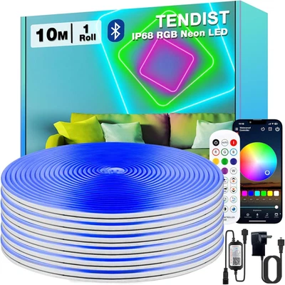 10M RGB Striscia LED Neon Flessibile, IP68 Strisce LED Da Esterno Bluetooth Con  - Immagine 1 di 4