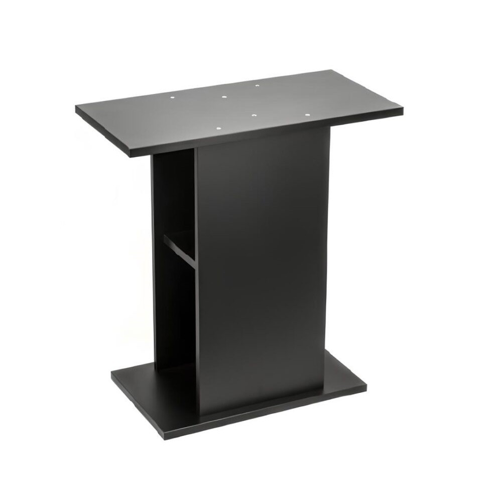 Supporto Per Acquario 80x30cm - In Truciolare Nobilitato, Nero, Con Spazio Per Accessori, Made In Italy - Foto 4