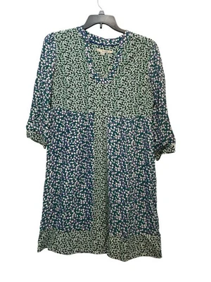 Boden Mollie Patchwork Dress Blue Polka Dot Paisley Shift Dress Womens US  10L - Image 1 of 4