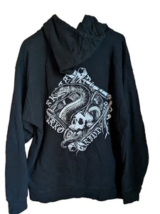 WWE RKO Authentic Randy Orton Mens Hoodie Size XL Wrestling Snake Scull Logo - Picture 1 of 8