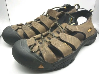 Keen Men’s Size 11.5 Waterproof Leather Sandals Brown/Black - Image 1 of 4