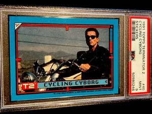 1991 Topps Terminator 2 - #40 Cycling Cyborg Sticker- PSA 9 MINT - Picture 1 of 2