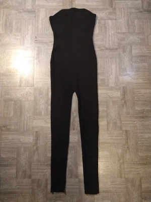 NUEVO CON ETIQUETAS Negro MODA NOVA Tejido Sin Tirantes Tubo Una Pieza / Mameluco - Talla XL / 2X Foto 1 de 4