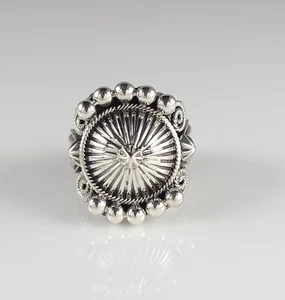 Andy Cadman Plata Esterlina Hecho a Mano Navajo Sunburst Anillo Diseño Sillín Banda - Imagen 1 de 7