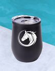 Beautiful Wild Horse Laser Engraved Coffee Wine Tumbler Thermo Insulated Cup Mug
