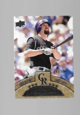 2009   Todd Helton, Upper Deck Ballpark, Numbered 302/699 - Image 1 of 2