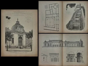 PERIGUEUX, MUSEUM LIBRARY - ENGRAVINGS ARCHITECTURE 1900 - PLANCKAERT - Picture 1 of 1