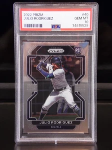 Tarjeta de béisbol de novato Panini Prizm Julio Rodríguez #40 RC 2022 | PSA 10 GEMA COMO NUEVA - Imagen 1 de 3
