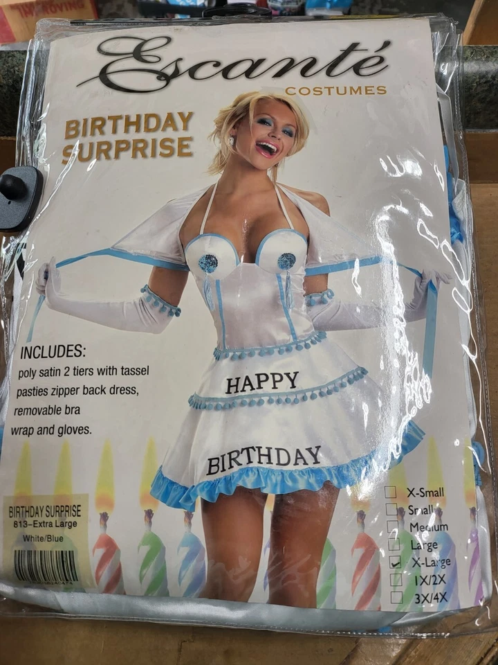 Fantasia surpresa de aniversário Escante sexy tamanho X grande - Imagem 1 de 1