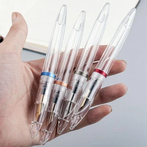 M2 Transparent Clear Vaccum Fountain Pen Resin EF/F 0.38/0.5mm Nib Ink Pen pkk5W - Picture 1 of 21