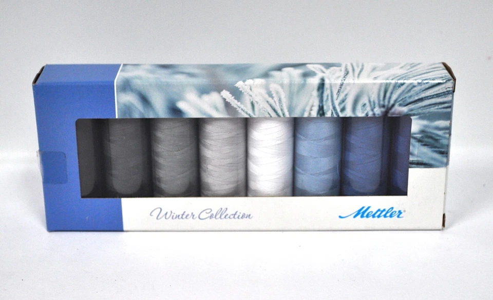 Mettler Silk Finish Cotton Thread Set 8 Spools Winter - Image 1 of 1