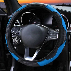 Universal Car Steering Wheel Cover Leather Anti-slip Accessories For 15''/38cm - Picture 1 of 20