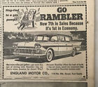 1958 newspaper ad for Rambler - Hog-tied to a gas pump? Rambler 1st in economy