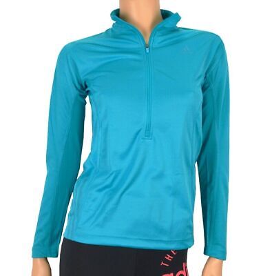 Adidas Cocona Skirolli Unterzieh Trainings Long-Shirt Pullover Zip  Damen 34-36 • 19.32€