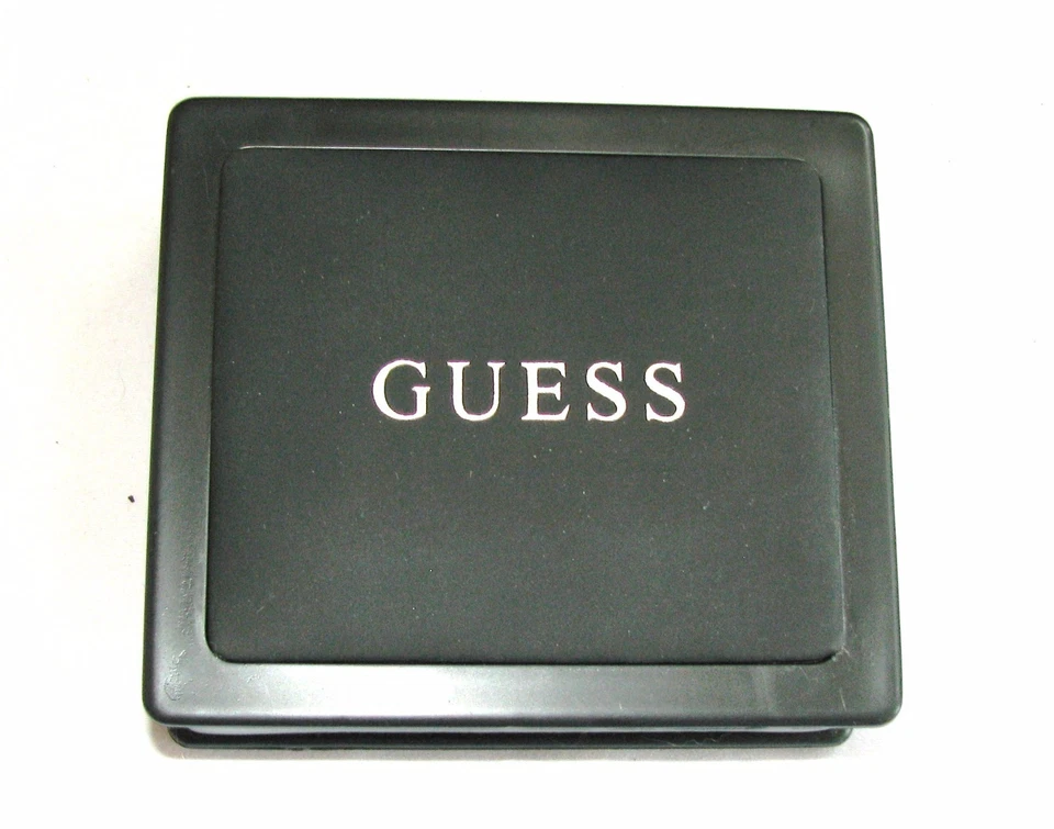 Nuevo Guess Cuero Liso HOMBRE Negro Passcase Cartera con Caja - Imagen 1 de 1