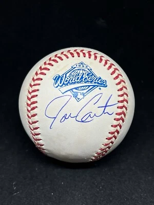 TORONTO BLUE JAYS JOE CARTER BÉISBOL FIRMADO CERTIFICADO DE AUTENTICIDAD JSA serie mundial 1993 autógrafo Foto 1 de 2