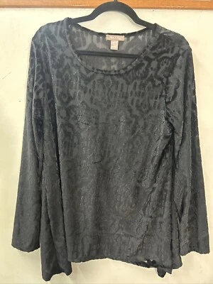 Ciervo Blanco Talla L Terciopelo Negro Burnout Dobladillo Asimétrico Bruja Gótico Fairygrunge Foto 1 de 4