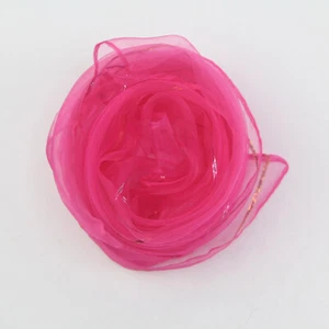 Bright Silk Solid Color Scarf Pure Color Organza Neck Shawl Small Silk Scarves η - Picture 1 of 22