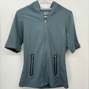 NIKE Woman's Golf Short Sleeve Hoodie Jacket Grey Blue Size XSmall - Picture 1 of 8