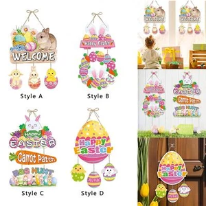 Easter Hanging Door Sign, Door Decor, Decorative Wall Decor, Welcome Sign for - Picture 1 of 21