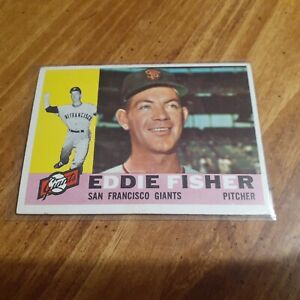 1960 Topps Baseball Eddie Fisher Rookie # 23 San Francisco Giants