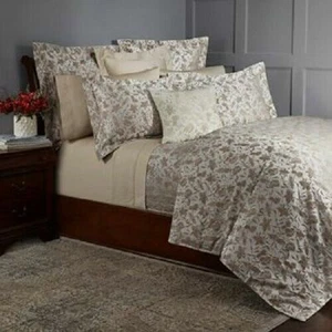 NEW Frette 3 PC SET LUX VALENTINA Duvet + 2 Shams WOOL Ecru Beige QUEEN EURO - Picture 1 of 9
