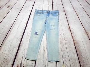 Cat & Jack Girls' Skinny Sequenced Patch Mid Rise Jeans Light Wash Blue Size 5 - Picture 1 of 12