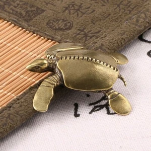 Solid Brass Turtle Figurine Small Statue House Decoration Animal Figurines Toys - Picture 1 of 5