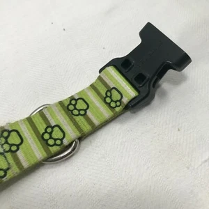 Dog Collar Large Paws Green Lime Large - Picture 1 of 6