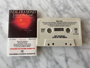 Neil Diamond Love At The Greek CASSETTE Tape 1977 Columbia CTX 34404 Holly Holy - Picture 1 of 3