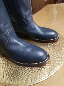 Beautiful Women's Roper Blue Boots Sz 6 B by Cowtown Brand New LEATHER soles.