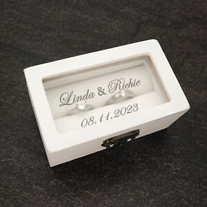 Personalised Wedding Ring Box Custom Wedding Ceremony Ring Box engagement box