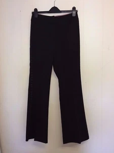Gorgeous Black Eyelet Bootleg Trousers from Dororthy Perkins - Size 10 - BNWOT! - Picture 1 of 4