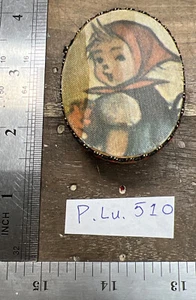 Small Wooden Box with Decorated Cover - FREE SHIPPING.        Lot - P.Lu.510 - Picture 1 of 8