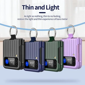 For Samsung Galaxy Z Flip 3 5G Shockproof Ring Case PC Bumper 3D Stripe Cover - Photo 1 sur 16