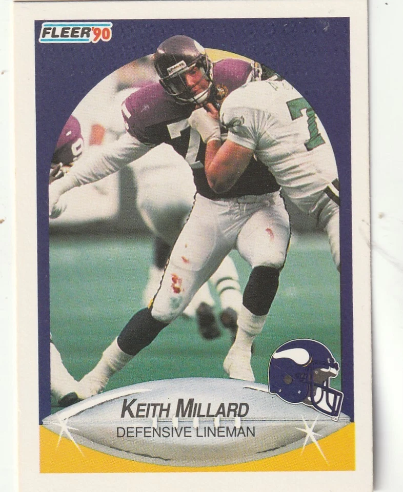 FREE SHIPPING-MINT-1990 Fleer Keith Millard #105 VIKINGS - Image 1 of 1