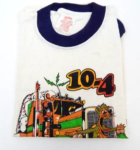 Children's 10-4 Good Buddy T-Shirt Hanco Co Large 1976 Truckers NEW NOS