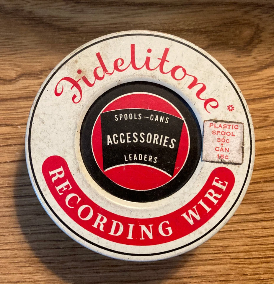 Cable diacromático de acero inoxidable Fidelitone vintage para grabación Foto 1 de 4
