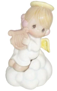 Precious Moments Salt Pepper Shakers Angel Sitting Cloud 1995 New - Picture 1 of 2