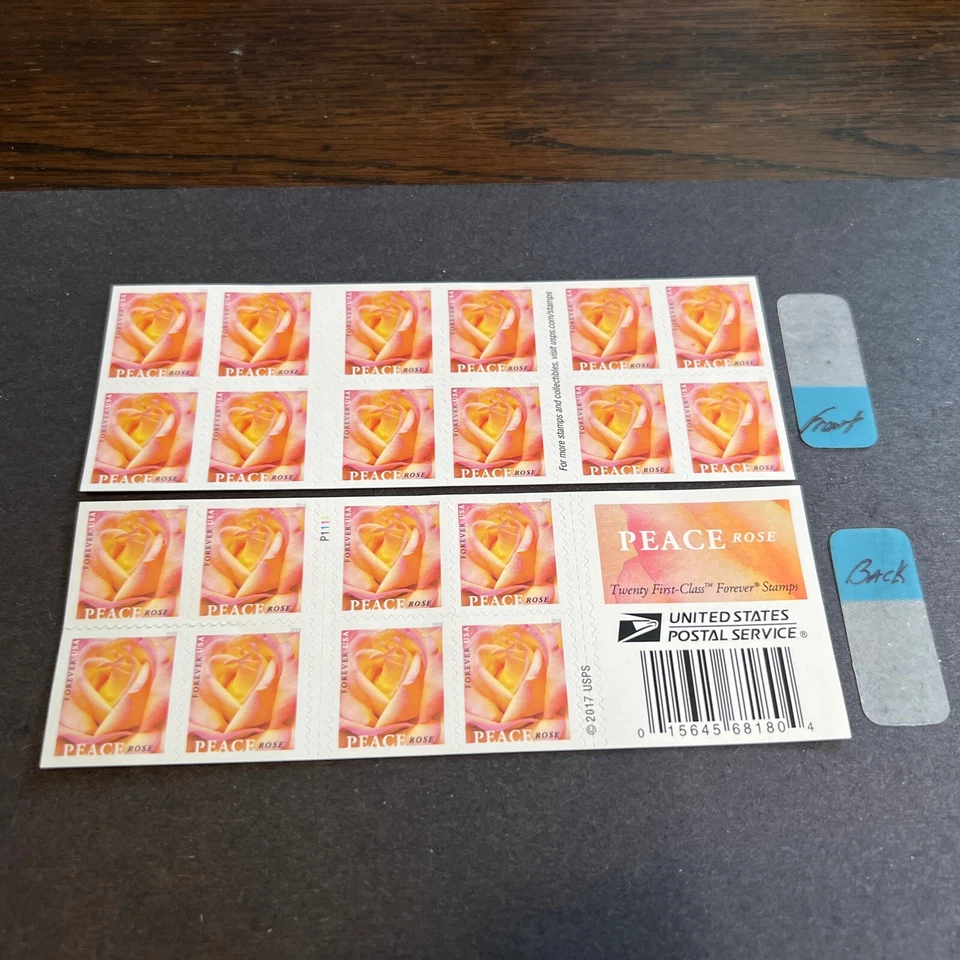 SCOTT#5280 FOREVER PEACE ROSE P1111 BOOKLET PANE of20 MNH-2018-US - Image 1 of 1