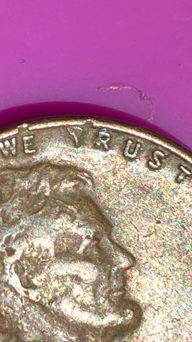 Rare error 1947 D Lincoln Wheat Penny U S coin with Rim Error above T item#42 Cover