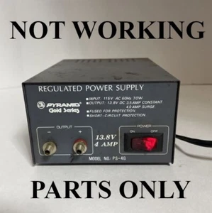 Pyramid Gold Series PS-4G 3.5 Amp 13.8v power supply NOT WORKING - PARTS ONLY - Zdjęcie 1 z 7