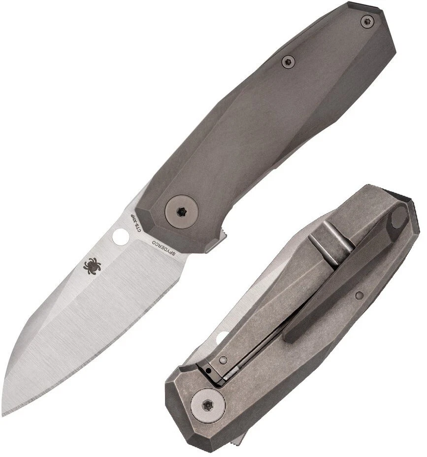 Spyderco Knives Techno 3 C158TIP3 Titanium CTS-XHP Stainless Pocket Knife