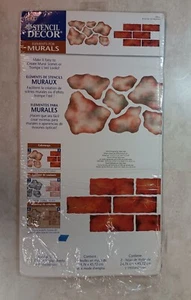 Stencil Decor Bicks and Cobblestones for Murals PLAID #26855 w Instruction READ - Picture 1 of 9