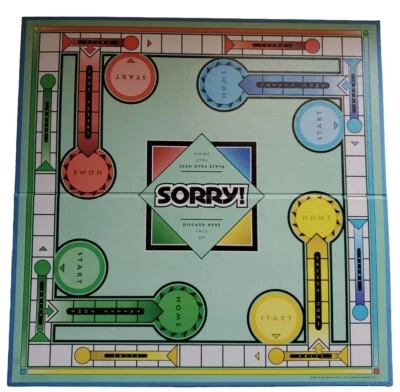 1992 Sorry Board Game Replacement Board Part Only 19.25" Square - Image 1 of 4