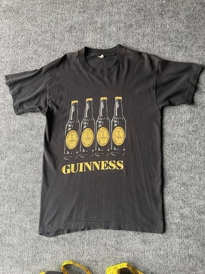 复古吉尼斯爱尔兰啤酒衬衫男式黑色中号 80 年代 T 恤美国屏幕明星 — 第 1/4 张图片