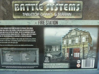 Fire Station. Battle Systems Urban Terrain. New & Sealed. Ready Painted. - Image 1 of 4
